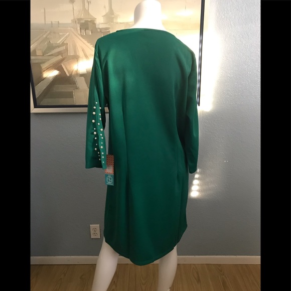 NWT Tracy Negoshian, Emerald Dress, Size:L - Picture 3 of 9